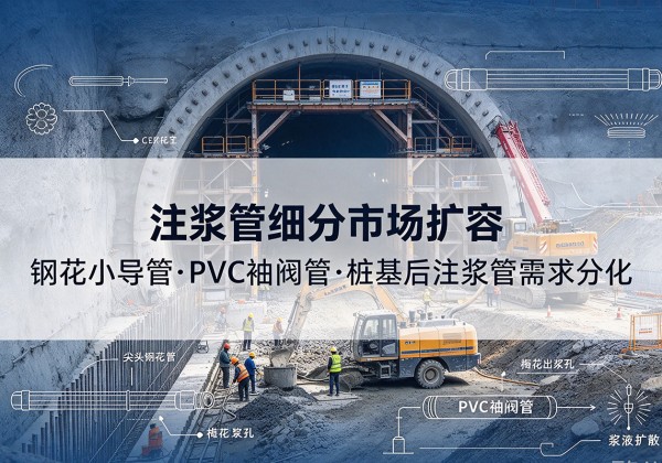新野注浆管细分市场扩容，隧道钢花小导管、PVC 袖阀管、桩基后注浆管需求分化
